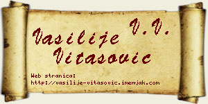 Vasilije Vitasović vizit kartica